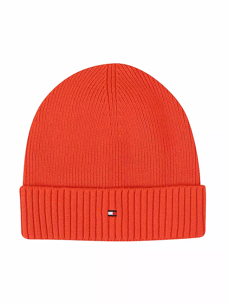 TOMMY HILFIGER Mutze Haube ESSENTIAL orange